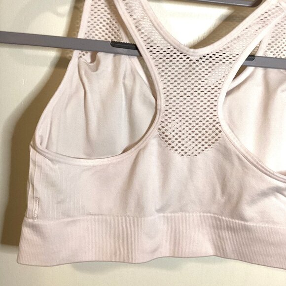 Women's White Sports Bra Racerback Padded Bra Support - Picture 7 of 8